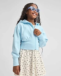Girls Premium Fleece Zip Up Hoodie