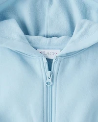 Girls Premium Fleece Zip Up Hoodie