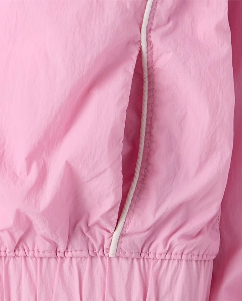 Girls Contrast Windbreaker Jacket