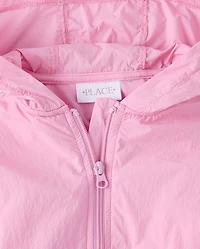 Girls Contrast Windbreaker Jacket