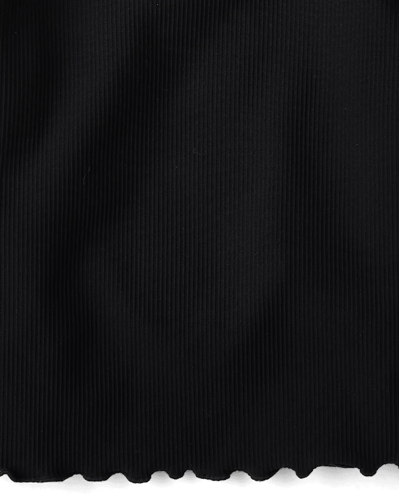 T-shirt côtelé texturé à séchage rapide pour filles