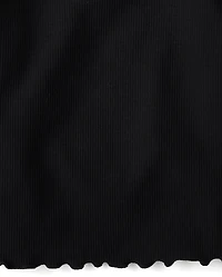 T-shirt côtelé texturé à séchage rapide pour filles