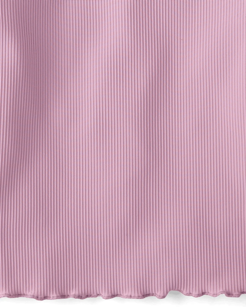 T-shirt côtelé texturé à séchage rapide pour filles