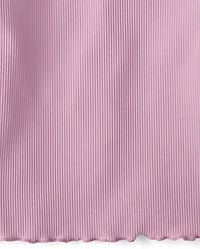 T-shirt côtelé texturé à séchage rapide pour filles