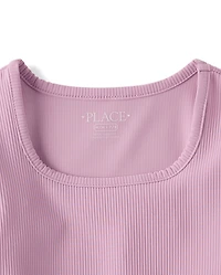 T-shirt côtelé texturé à séchage rapide pour filles