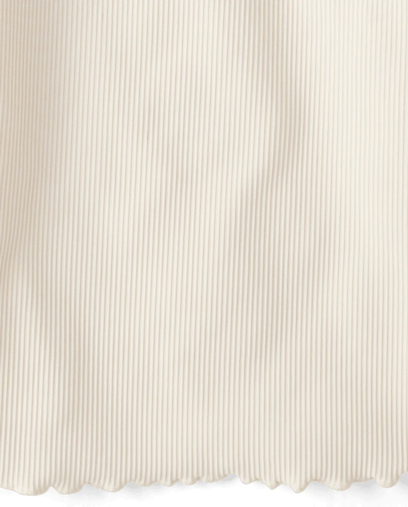 Girls Quick Dry Textured Ribbed Tee