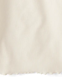 Girls Quick Dry Textured Ribbed Tee