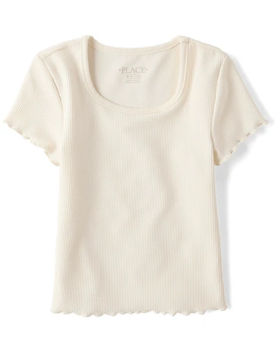 Girls Quick Dry Textured Ribbed Tee