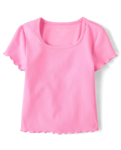 Girls Quick Dry Textured Ribbed Tee