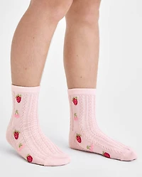 Girls Rosette Pointelle Midi Socks 2-Pack