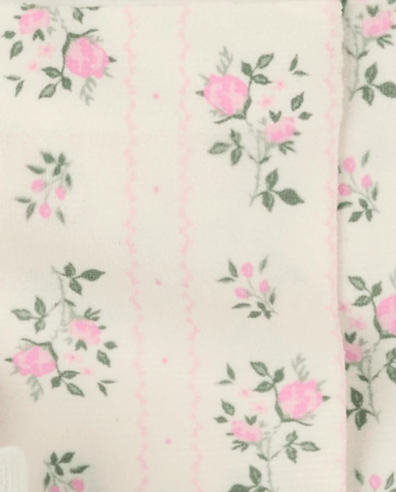 Girls 3D Floral Midi Socks 2-Pack