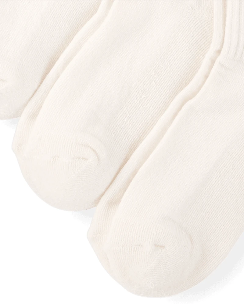Lot de 6 paires chaussettes mi-mollet rembourrées à rayures et cœurs pour filles