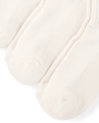Lot de 6 paires chaussettes mi-mollet rembourrées à rayures et cœurs pour filles