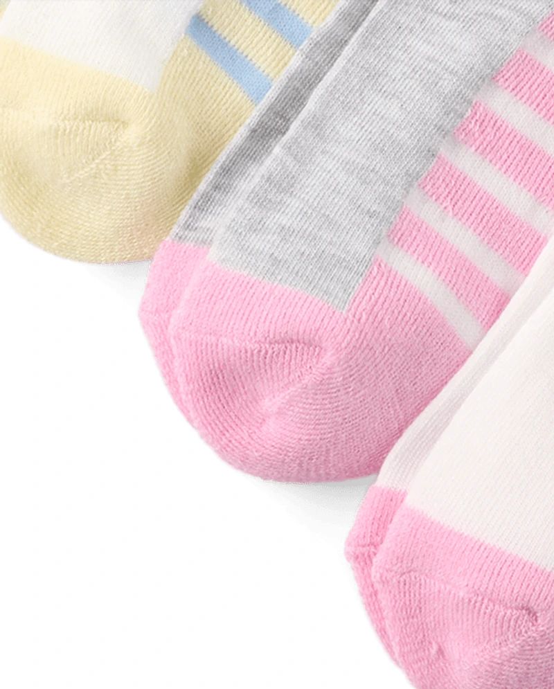 Girls Colorblock Cushioned Ankle Socks 10-Pack