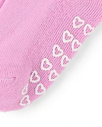 Toddler Girls Striped Icon Cushioned Midi Socks 10-Pack