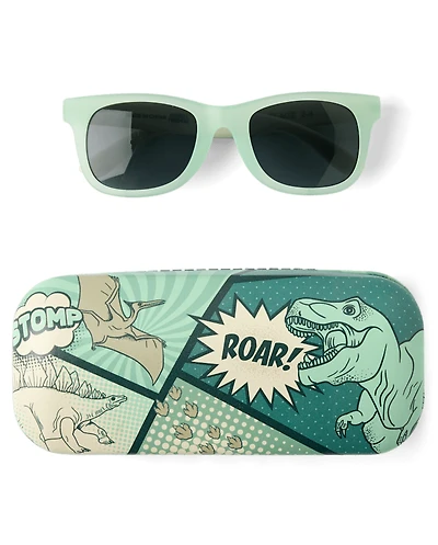 Toddler Boys Dino 2-Piece Sunglasses Set