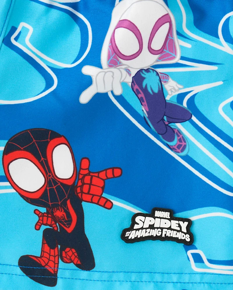 Toddler Boys Spidey™ Rashguard Swimsuit