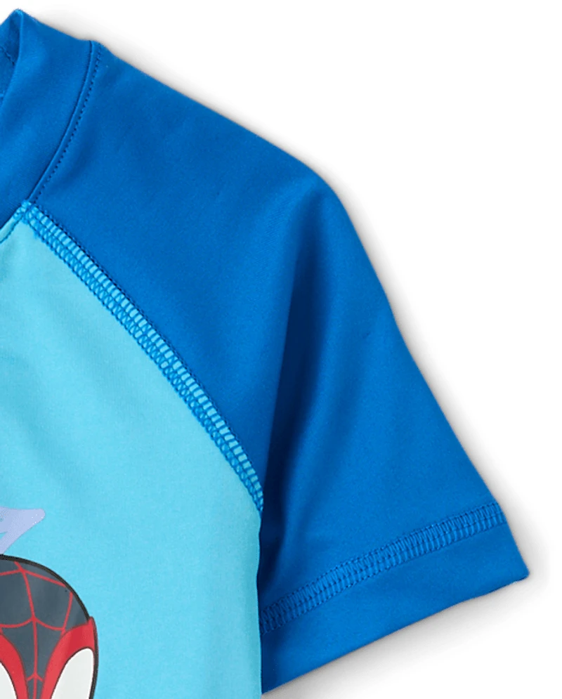 Toddler Boys Spidey™ Rashguard Swimsuit