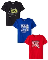 Boys Gamer Graphic Tee 3-Pack
