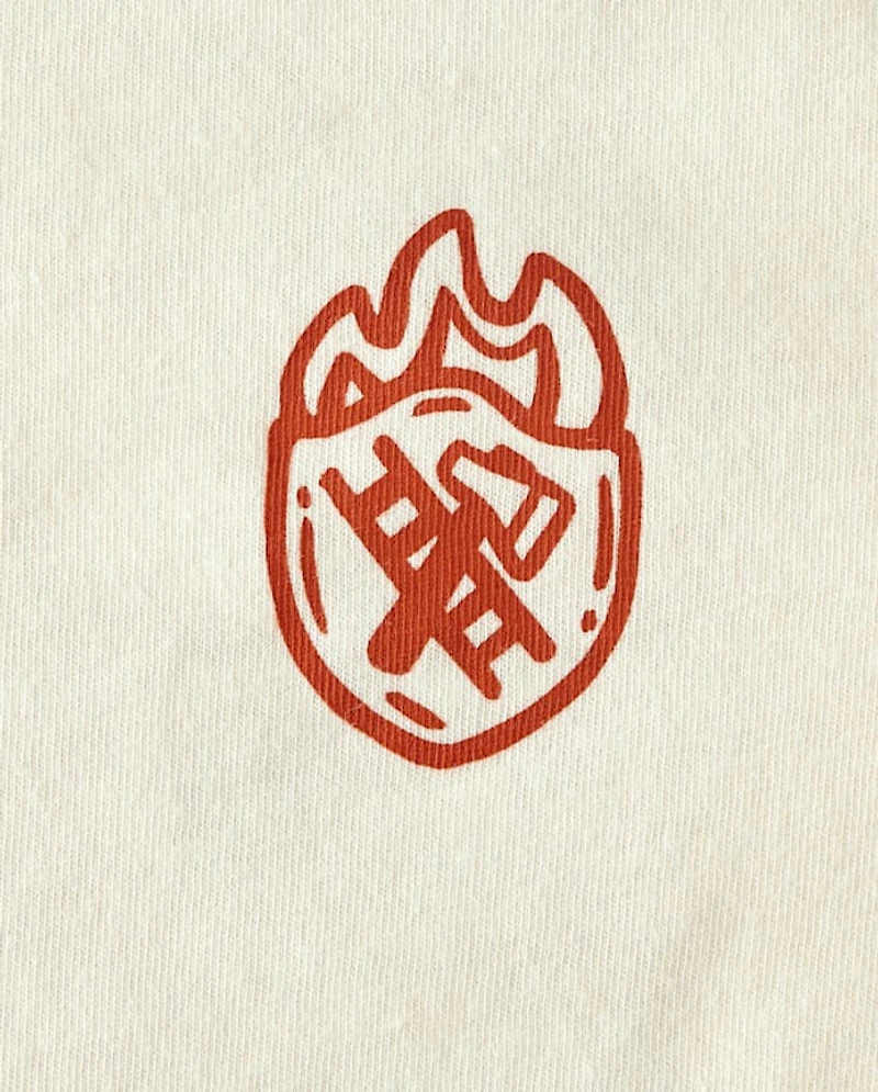 Baby And Toddler Boys Fire Truck Front Back Graphic Tee