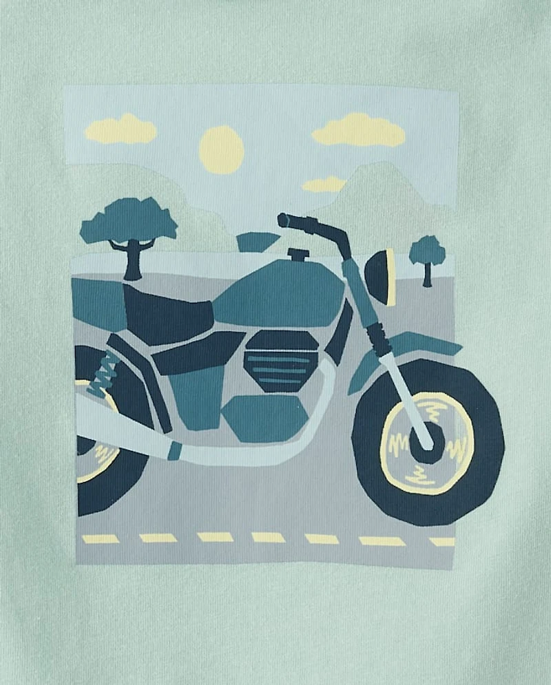 Baby And Toddler Boys Motorcycle Graphic Tee