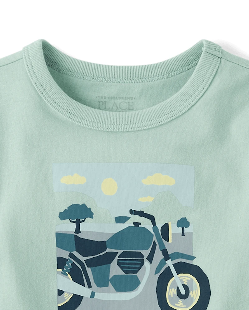 Baby And Toddler Boys Motorcycle Graphic Tee