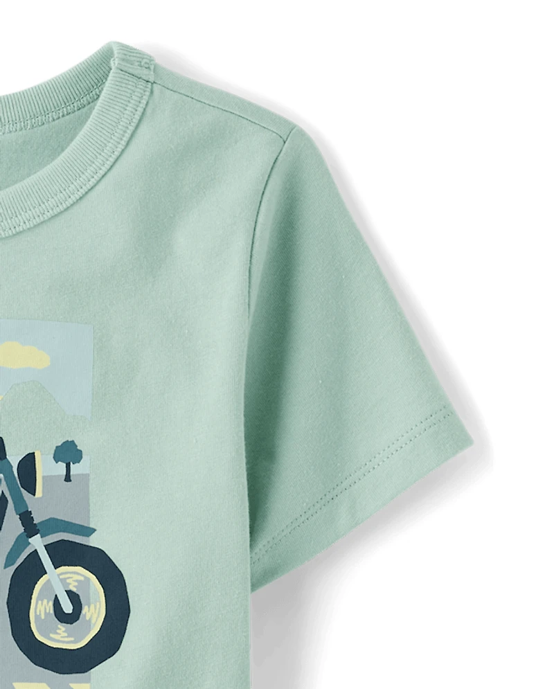 Baby And Toddler Boys Motorcycle Graphic Tee