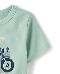 Baby And Toddler Boys Motorcycle Graphic Tee