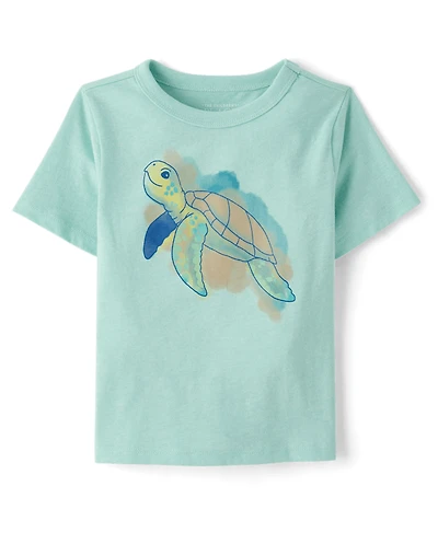 Baby And Toddler Boys Turtle Graphic Tee