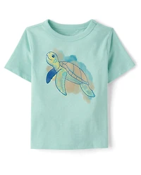 Baby And Toddler Boys Turtle Graphic Tee