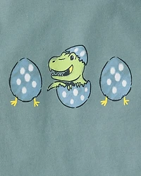 Baby And Toddler Boys Dino Egg Graphic Tee