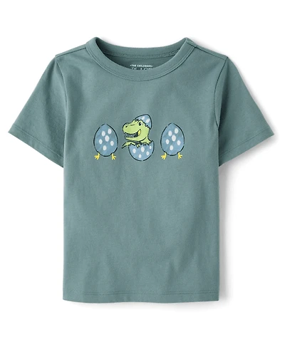 Baby And Toddler Boys Dino Egg Graphic Tee