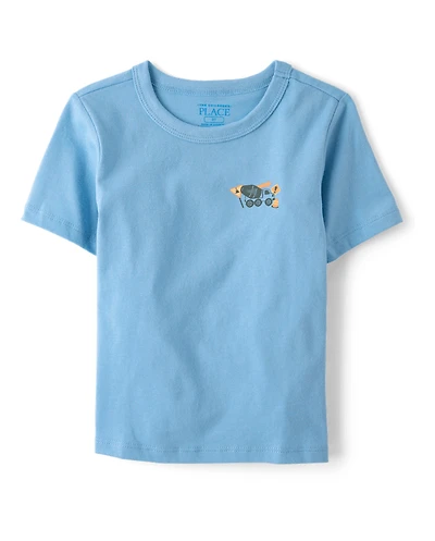 Baby And Toddler Boys Vehicles Front Back Graphic Tee