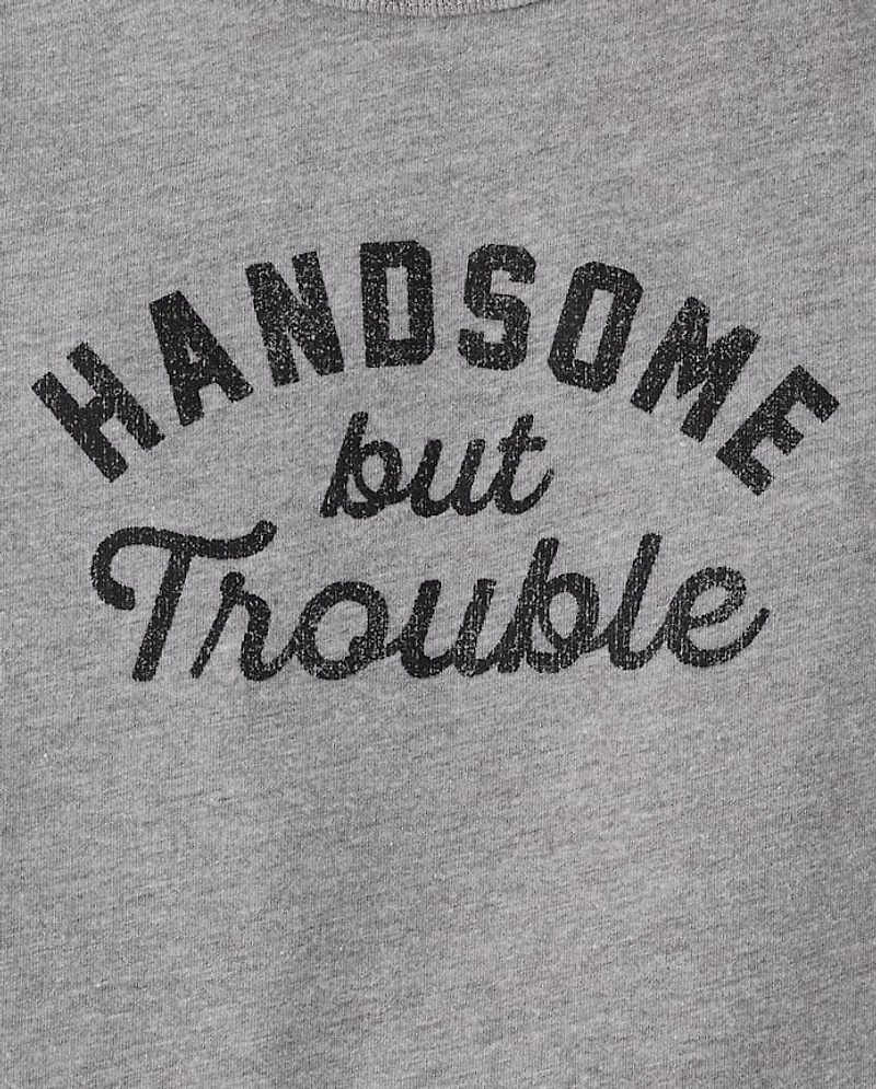 Baby And Toddler Boys Handsome But Trouble Graphic Tee