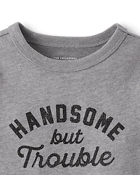 Baby And Toddler Boys Handsome But Trouble Graphic Tee