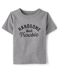 Baby And Toddler Boys Handsome But Trouble Graphic Tee