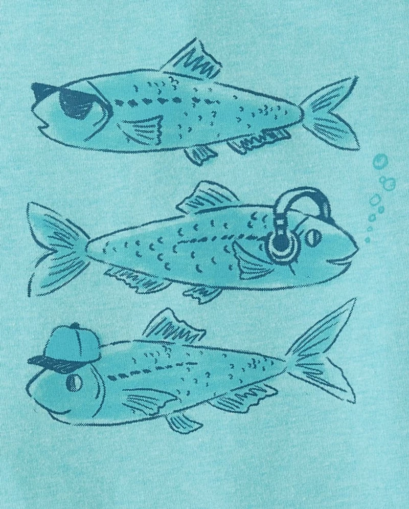 Baby And Toddler Boys Fish Graphic Tee