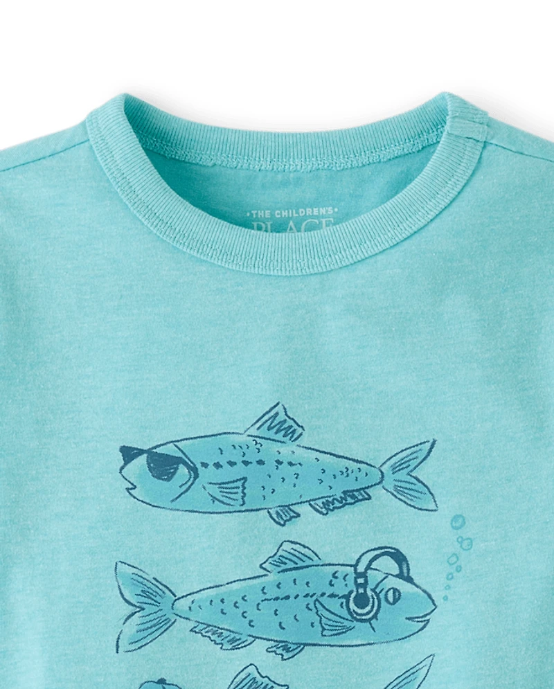 Baby And Toddler Boys Fish Graphic Tee