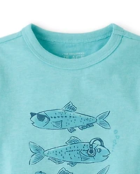 Baby And Toddler Boys Fish Graphic Tee