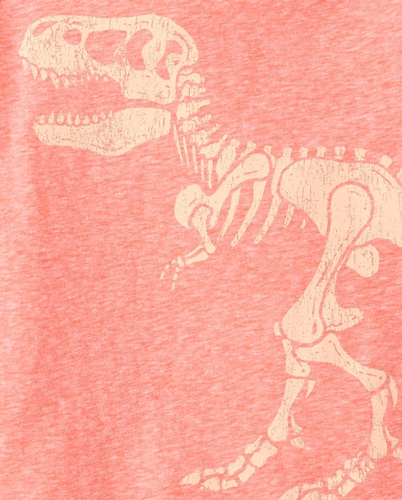 Baby And Toddler Boys Marled Dino Graphic Tee