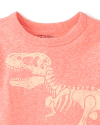 Baby And Toddler Boys Marled Dino Graphic Tee