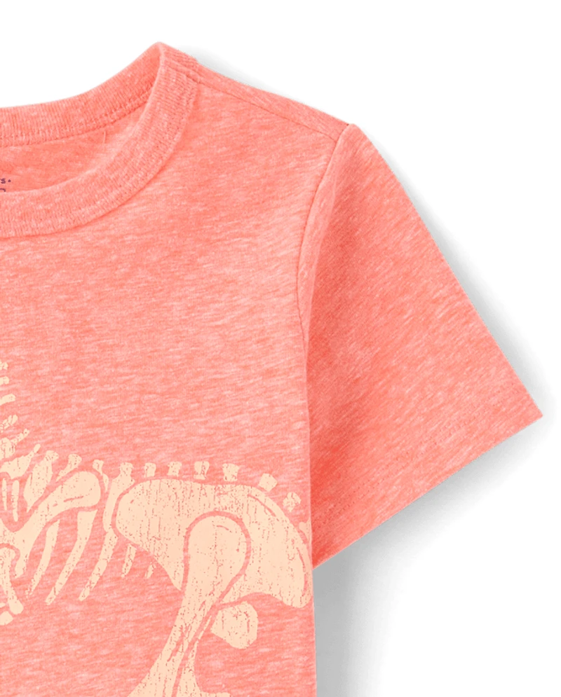 T-shirt à motif dinosaure chiné pour bébés et petits garçons