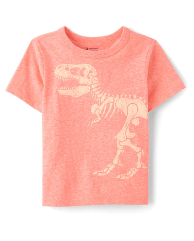 Baby And Toddler Boys Marled Dino Graphic Tee