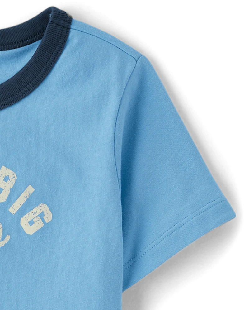 T-shirt graphique à motifs pour bébés et petits garçons « Meilleur grand frère »
