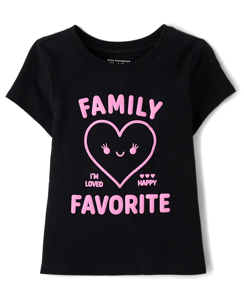 Baby And Toddler Girls Family Favorite Graphic Tee