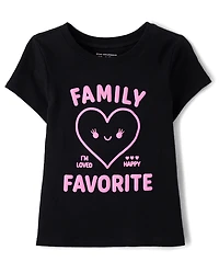 Baby And Toddler Girls Family Favorite Graphic Tee