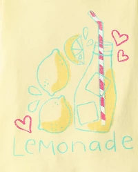 Baby And Toddler Girls Lemonade Graphic Tee