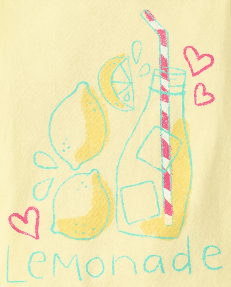 Baby And Toddler Girls Lemonade Graphic Tee