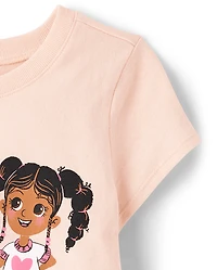 Baby And Toddler Girls Positive Words Graphic Tee