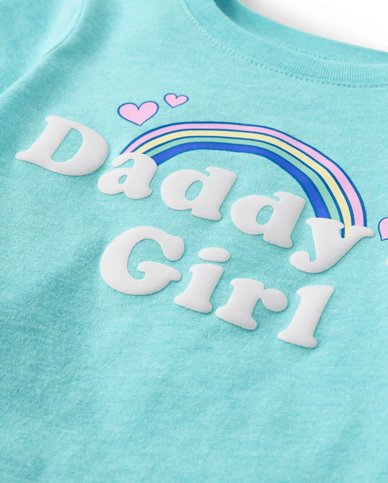T-shirt graphique « Fille à papa » pour bébés et petites filles